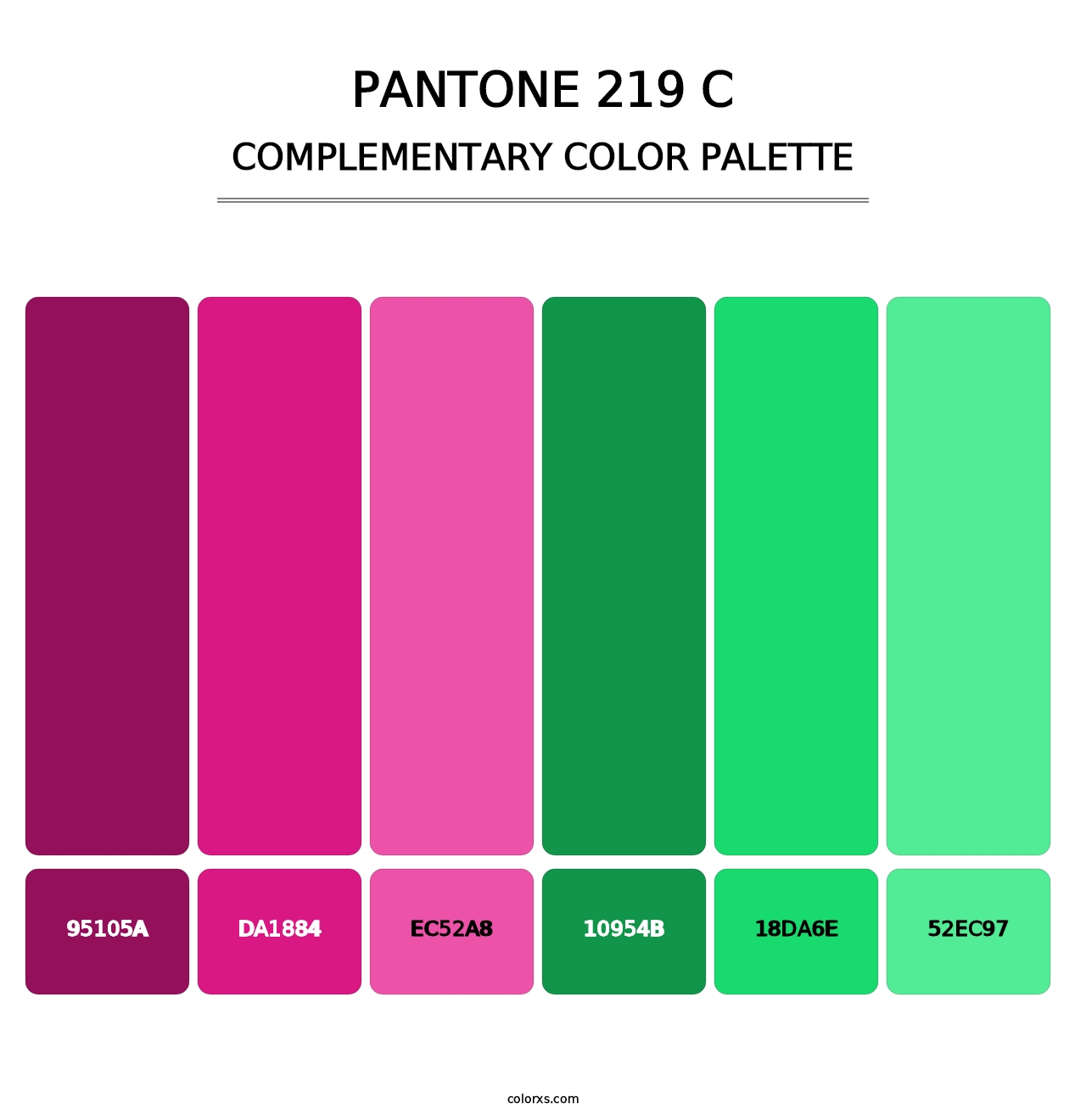 PANTONE 219 C - Complementary Color Palette