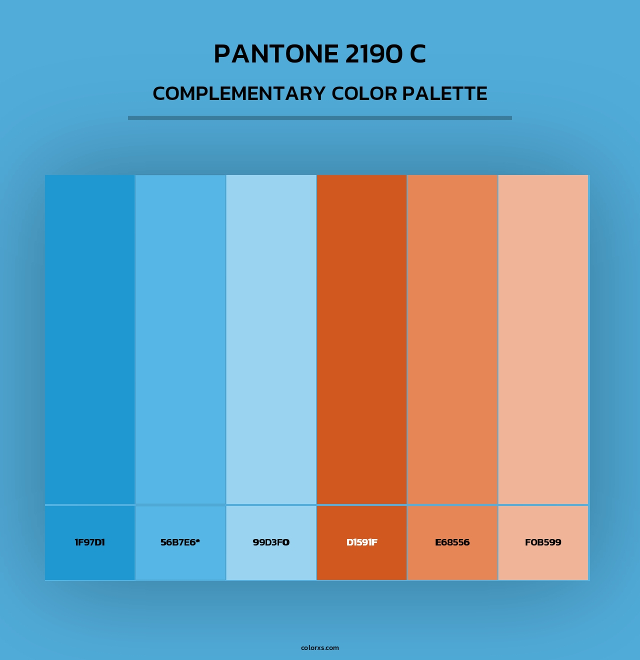 PANTONE 2190 C - Complementary Color Palette