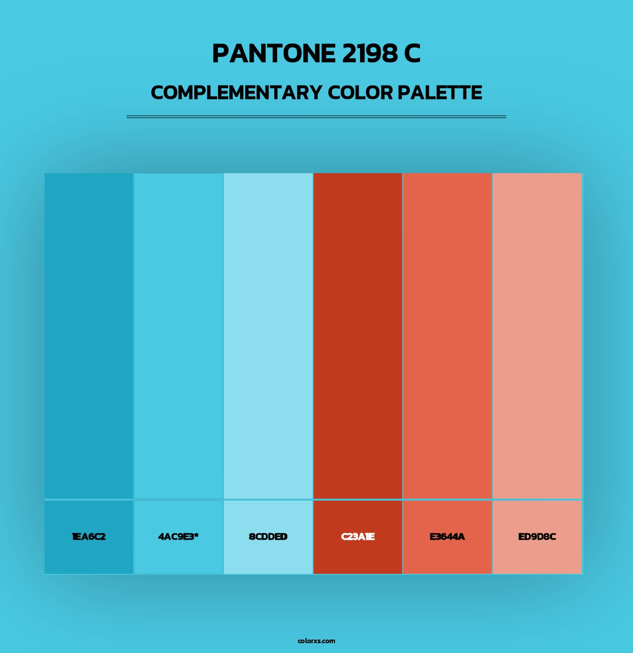 PANTONE 2198 C - Complementary Color Palette