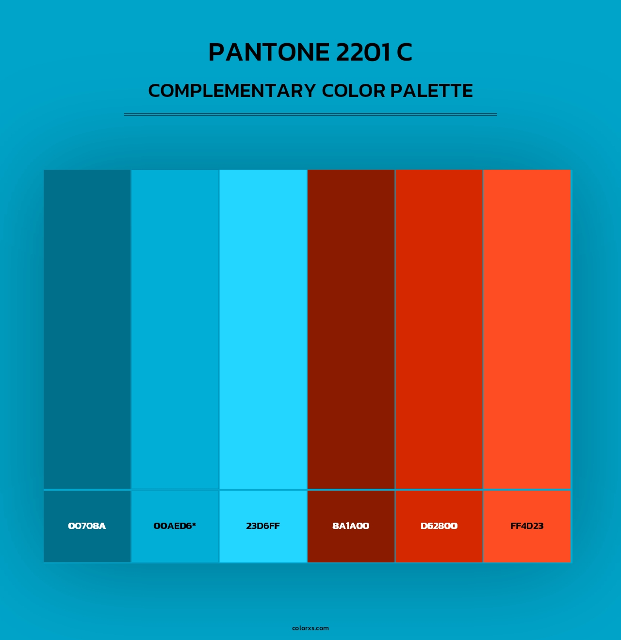 PANTONE 2201 C - Complementary Color Palette