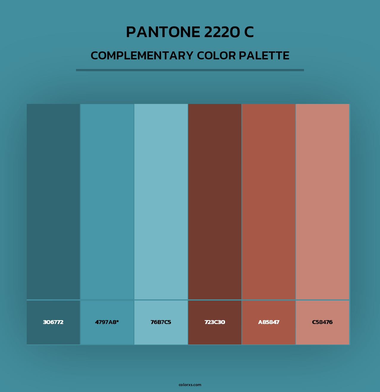 PANTONE 2220 C - Complementary Color Palette