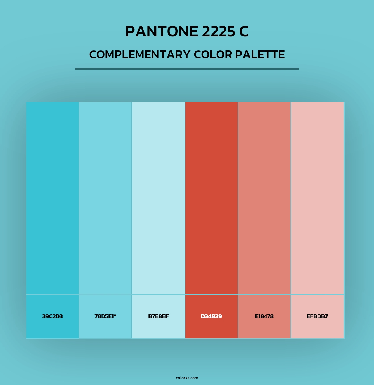 PANTONE 2225 C - Complementary Color Palette