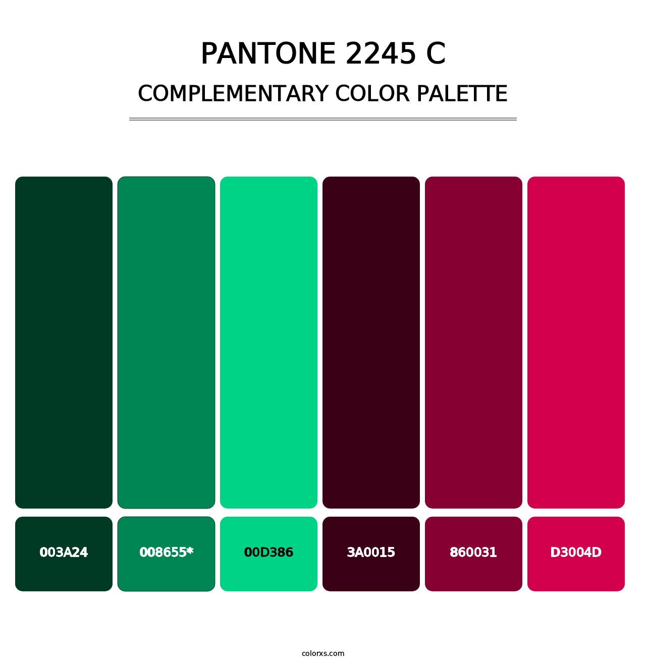 PANTONE 2245 C - Complementary Color Palette