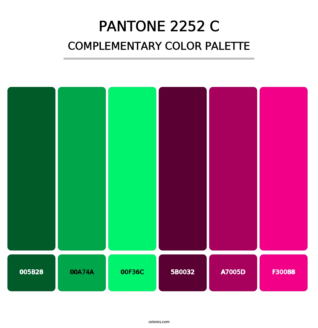 PANTONE 2252 C - Complementary Color Palette