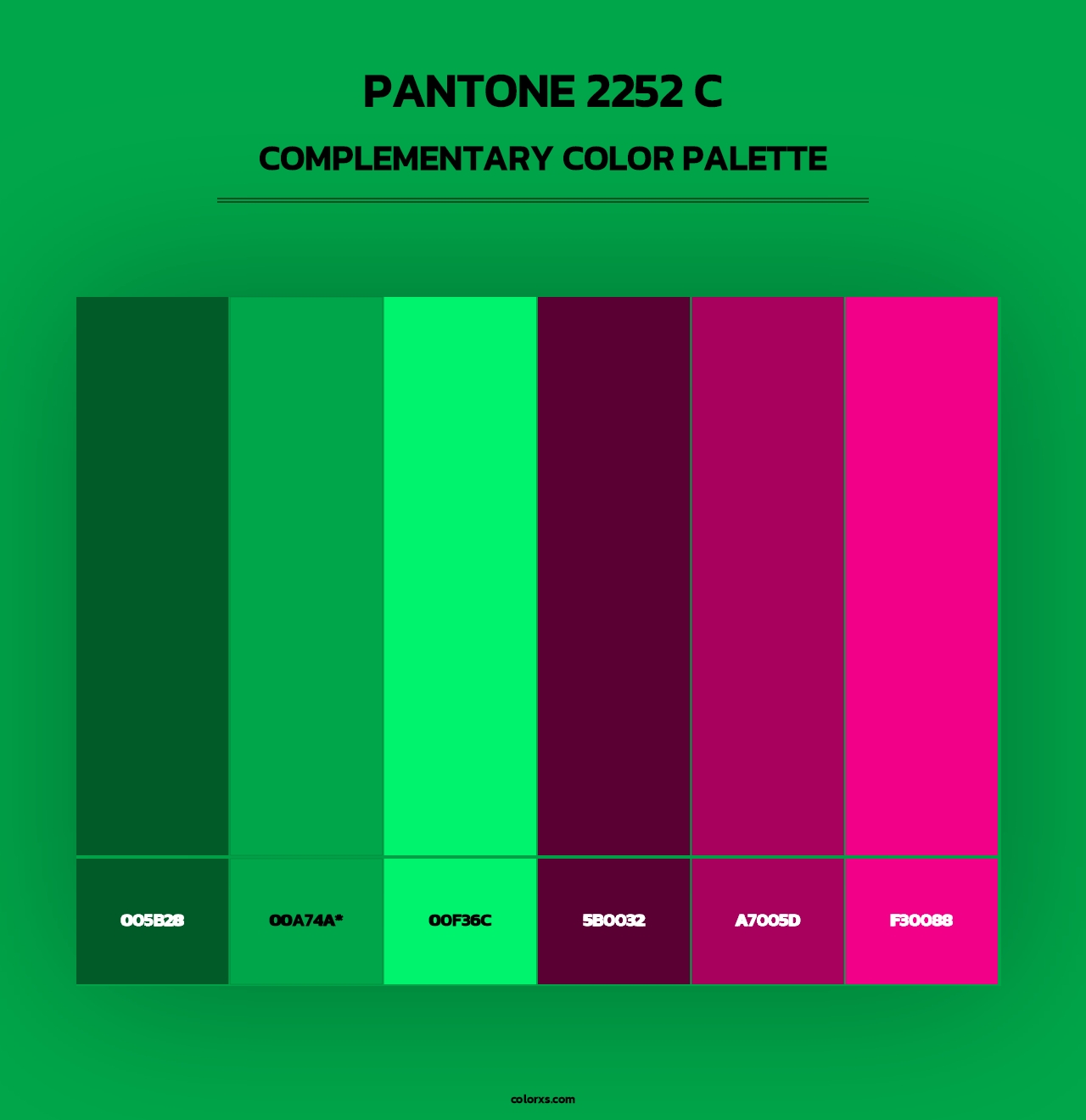 PANTONE 2252 C - Complementary Color Palette