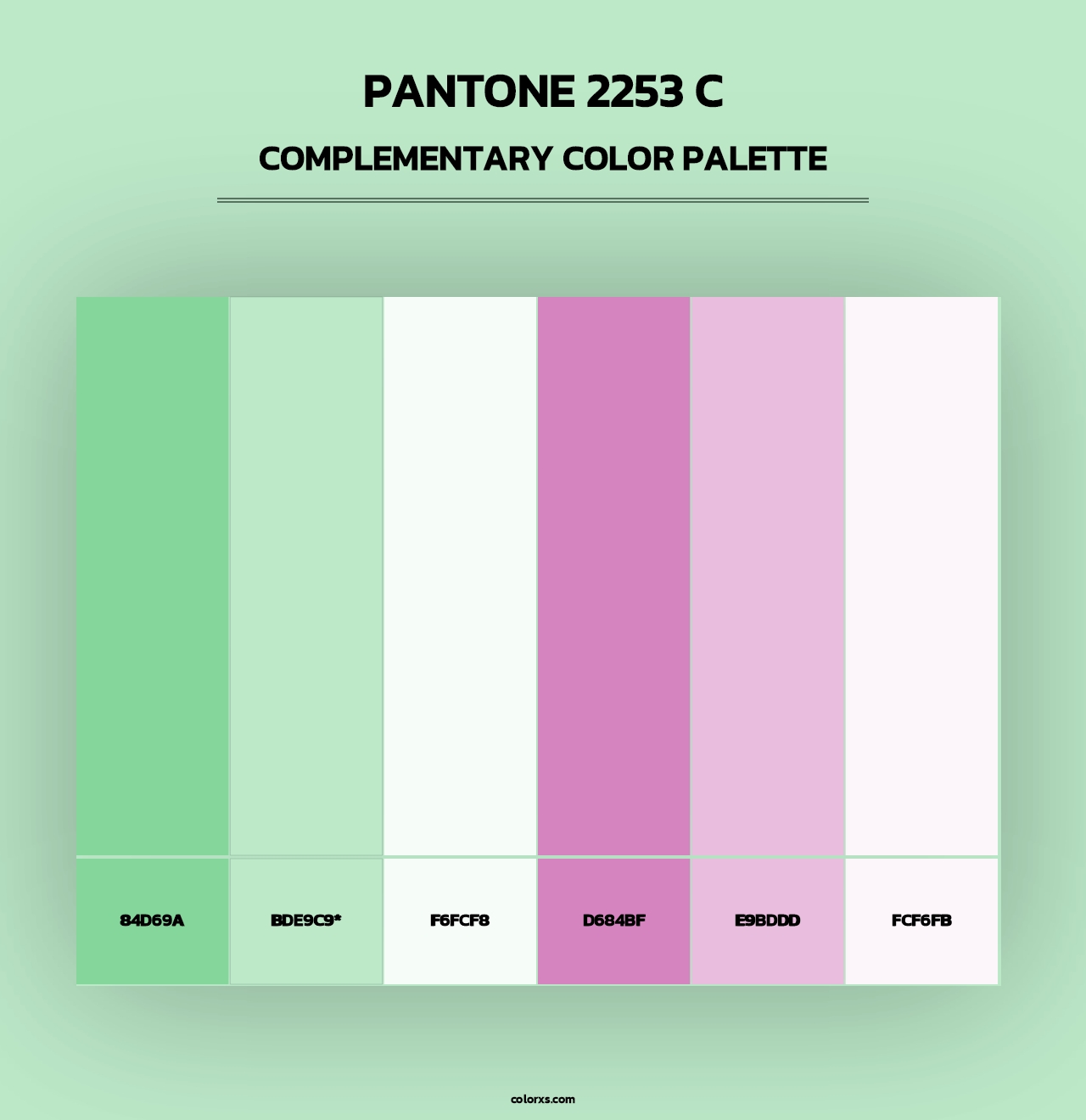 PANTONE 2253 C - Complementary Color Palette