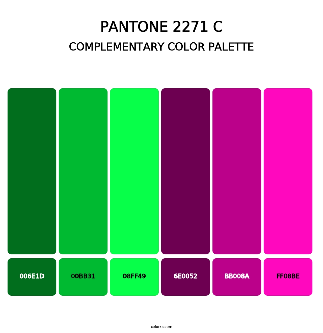PANTONE 2271 C - Complementary Color Palette