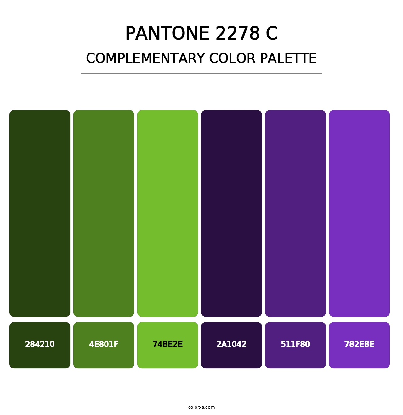 PANTONE 2278 C - Complementary Color Palette