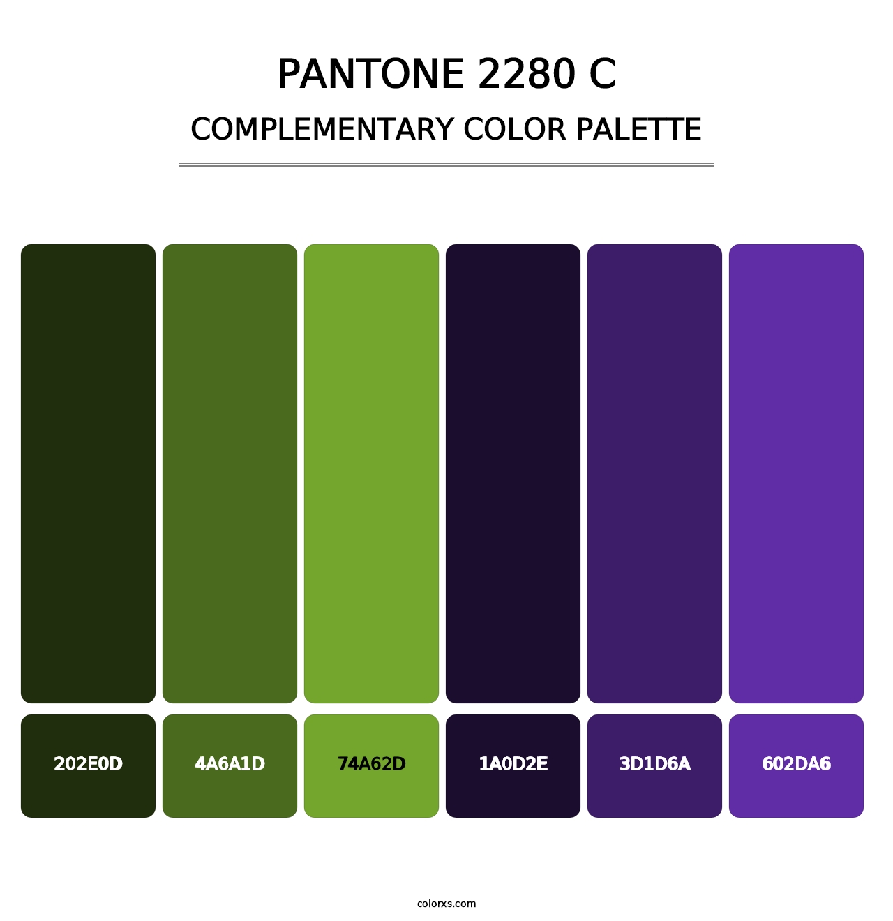 PANTONE 2280 C - Complementary Color Palette