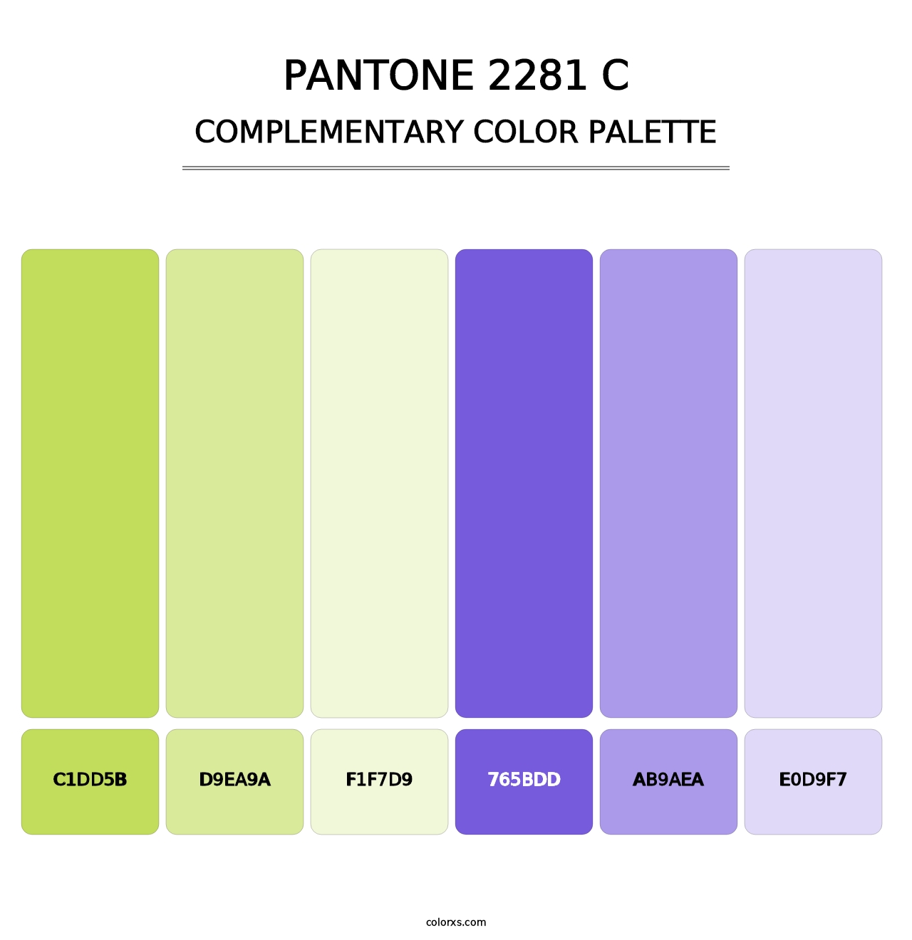 PANTONE 2281 C - Complementary Color Palette