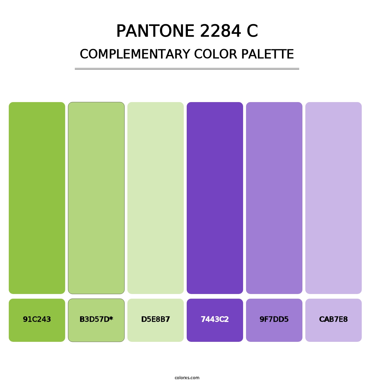 PANTONE 2284 C - Complementary Color Palette