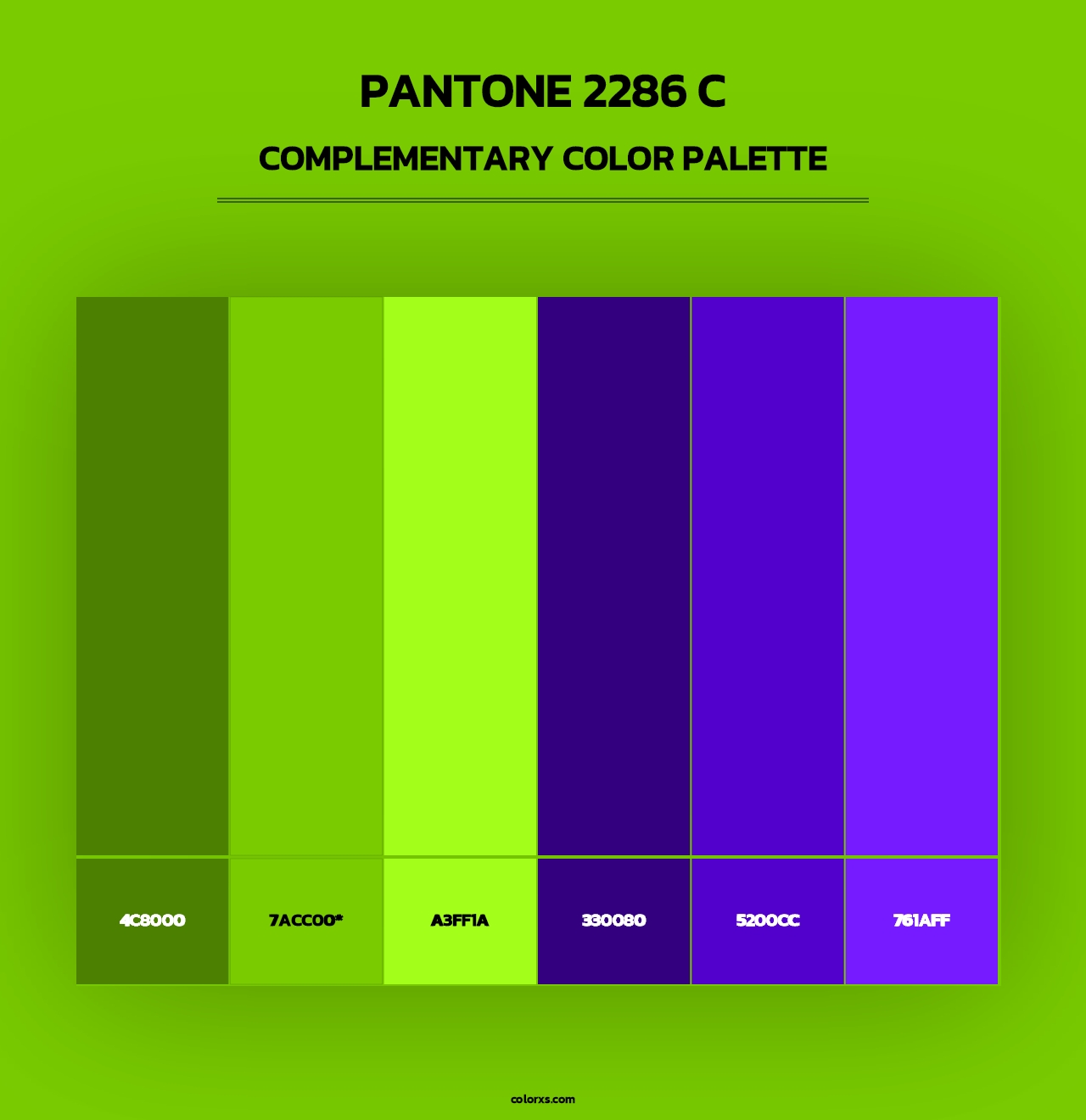 PANTONE 2286 C - Complementary Color Palette