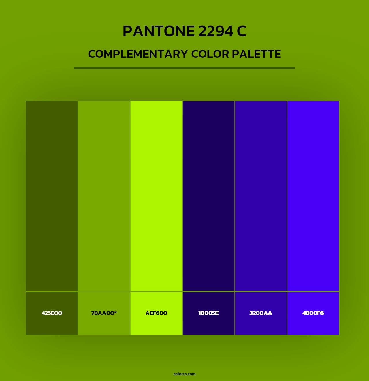 PANTONE 2294 C - Complementary Color Palette