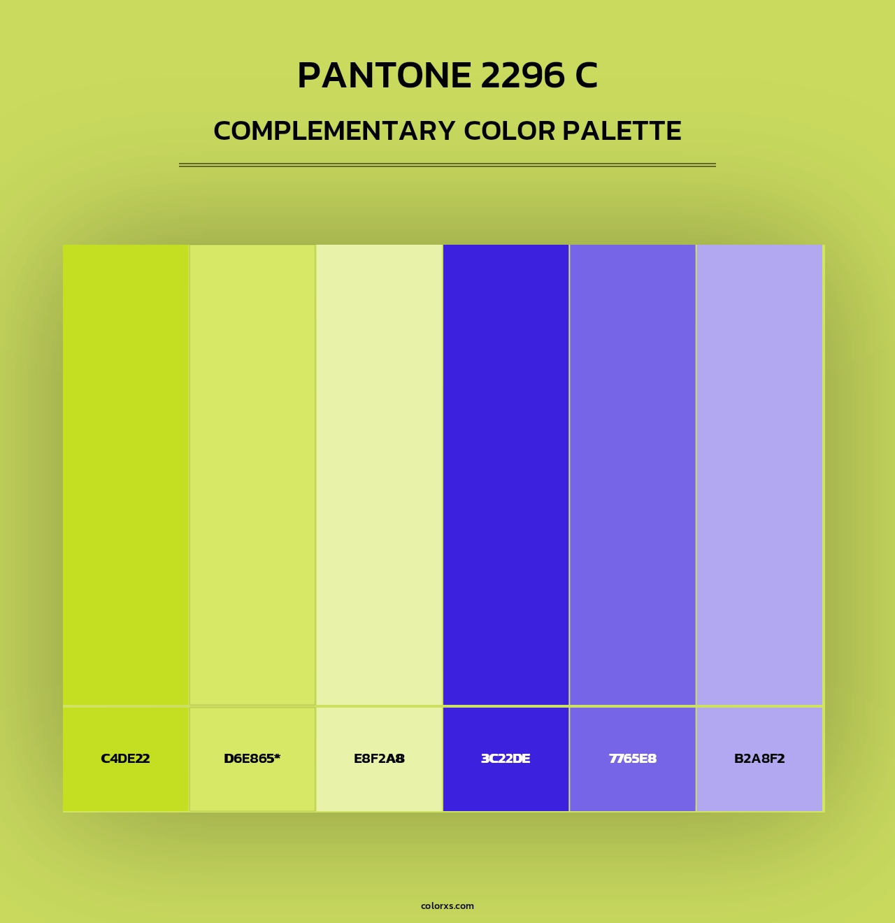 PANTONE 2296 C - Complementary Color Palette