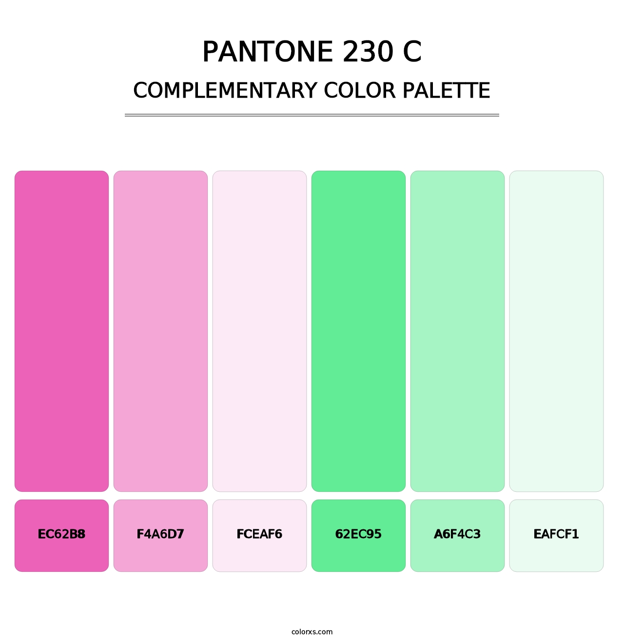 PANTONE 230 C - Complementary Color Palette