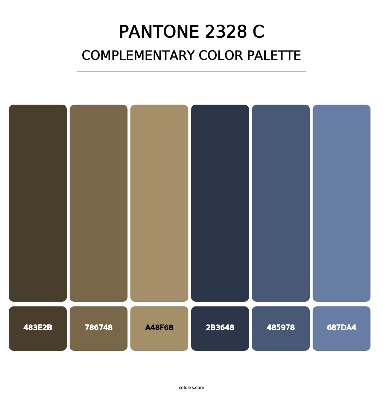 PANTONE 2328 C - Complementary Color Palette