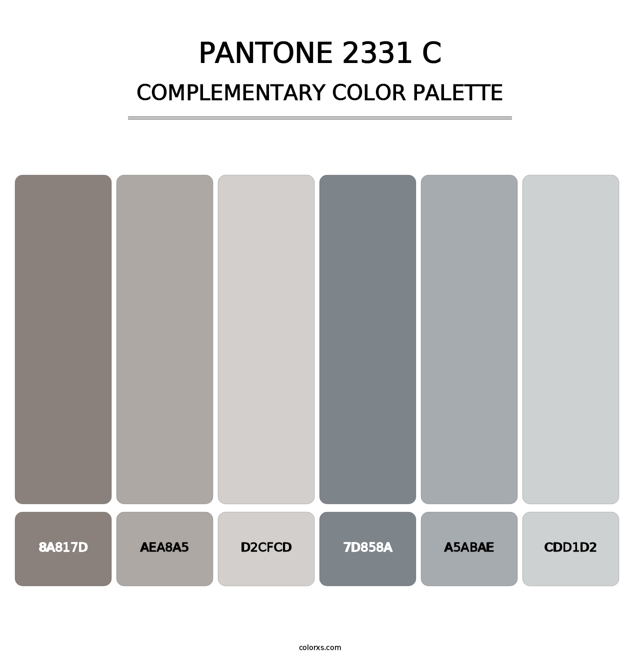 PANTONE 2331 C - Complementary Color Palette
