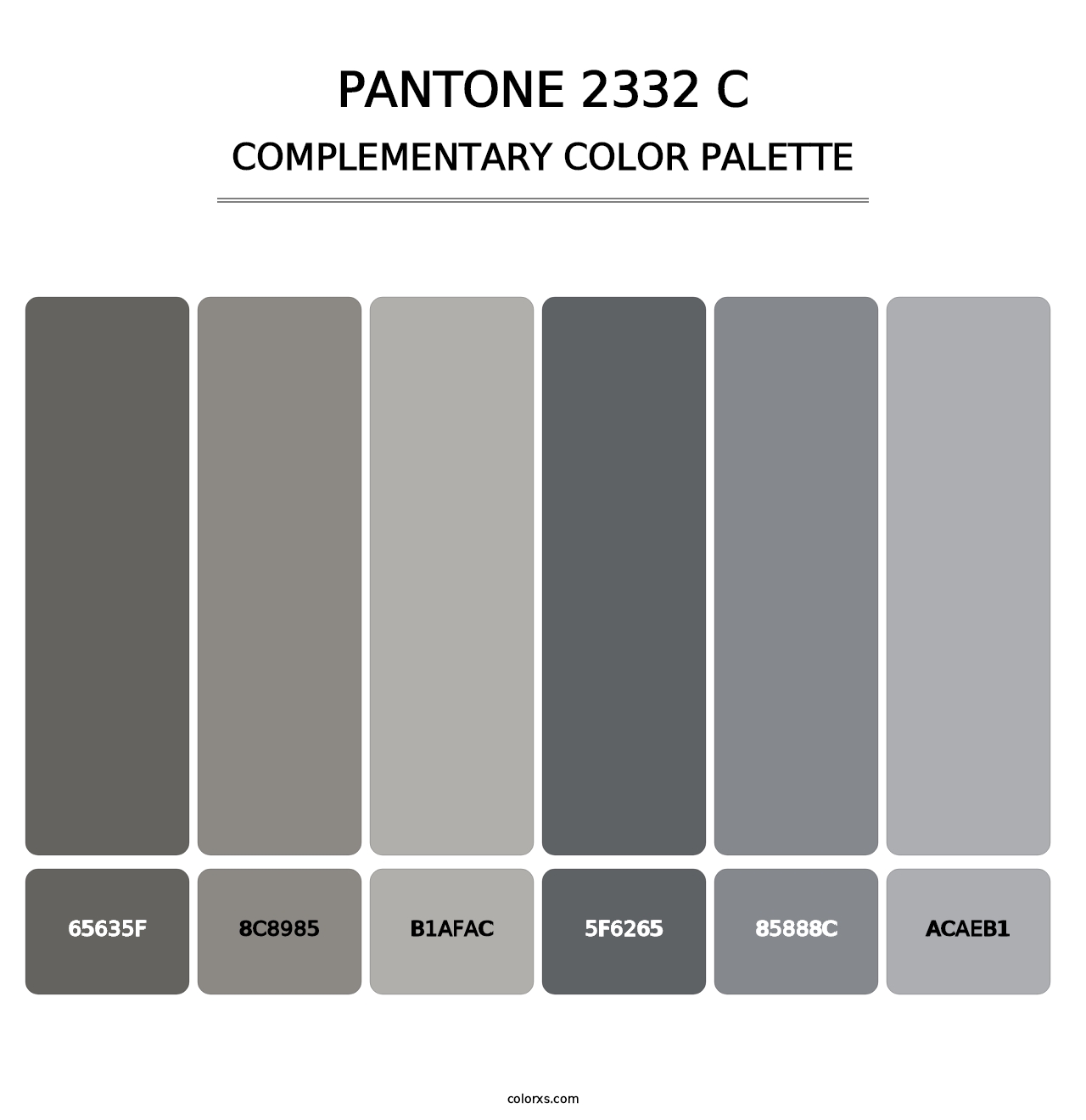 PANTONE 2332 C - Complementary Color Palette