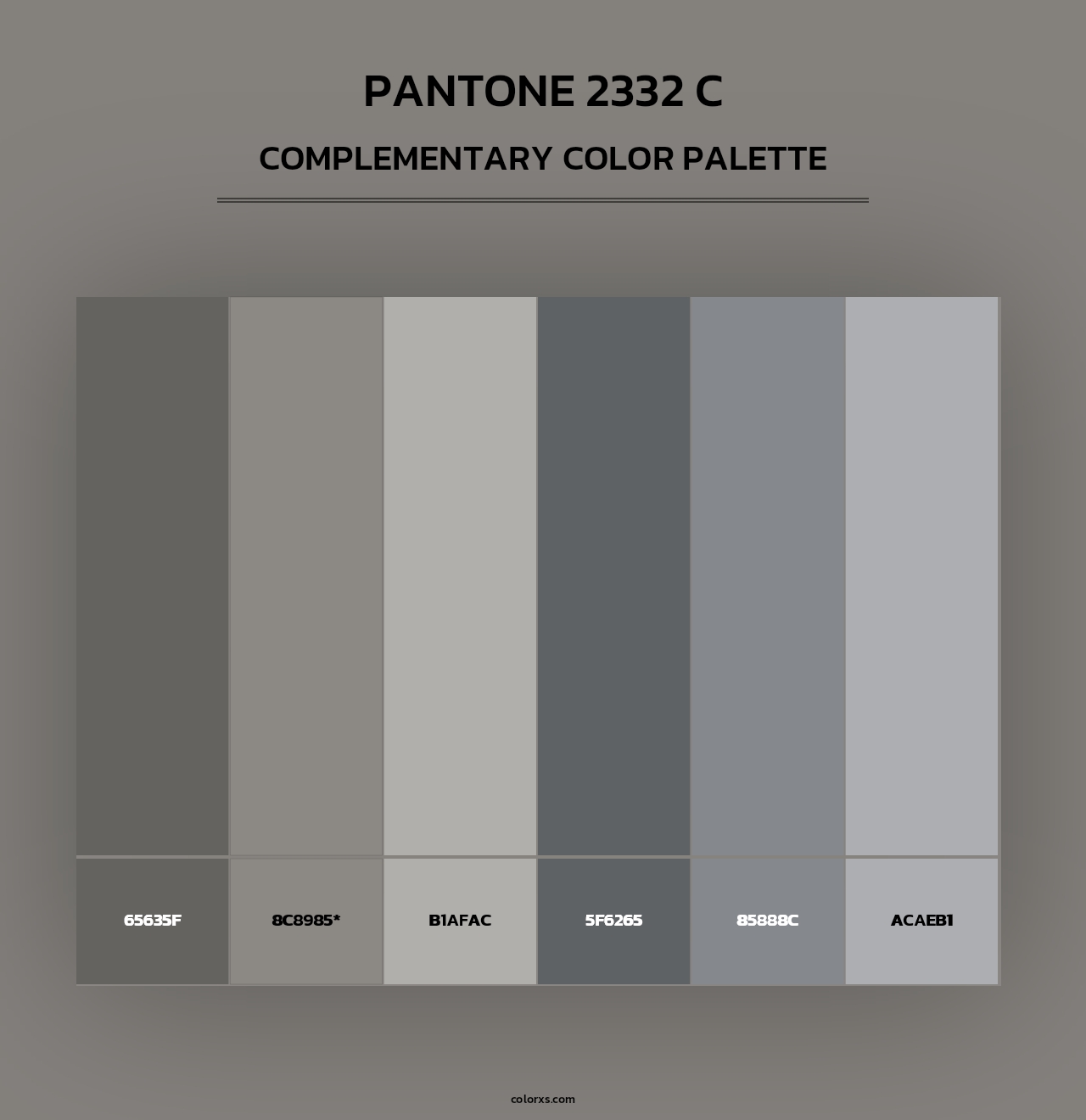 PANTONE 2332 C - Complementary Color Palette