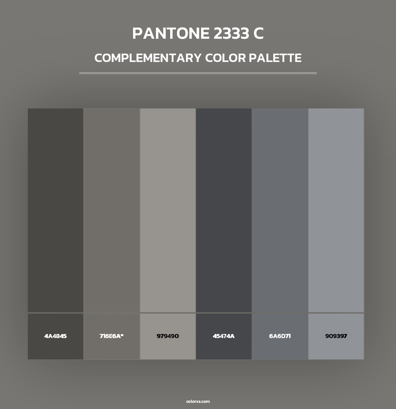 PANTONE 2333 C - Complementary Color Palette