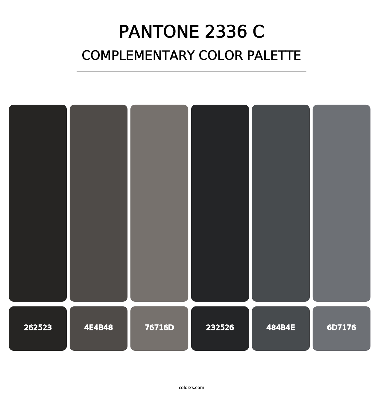 PANTONE 2336 C - Complementary Color Palette