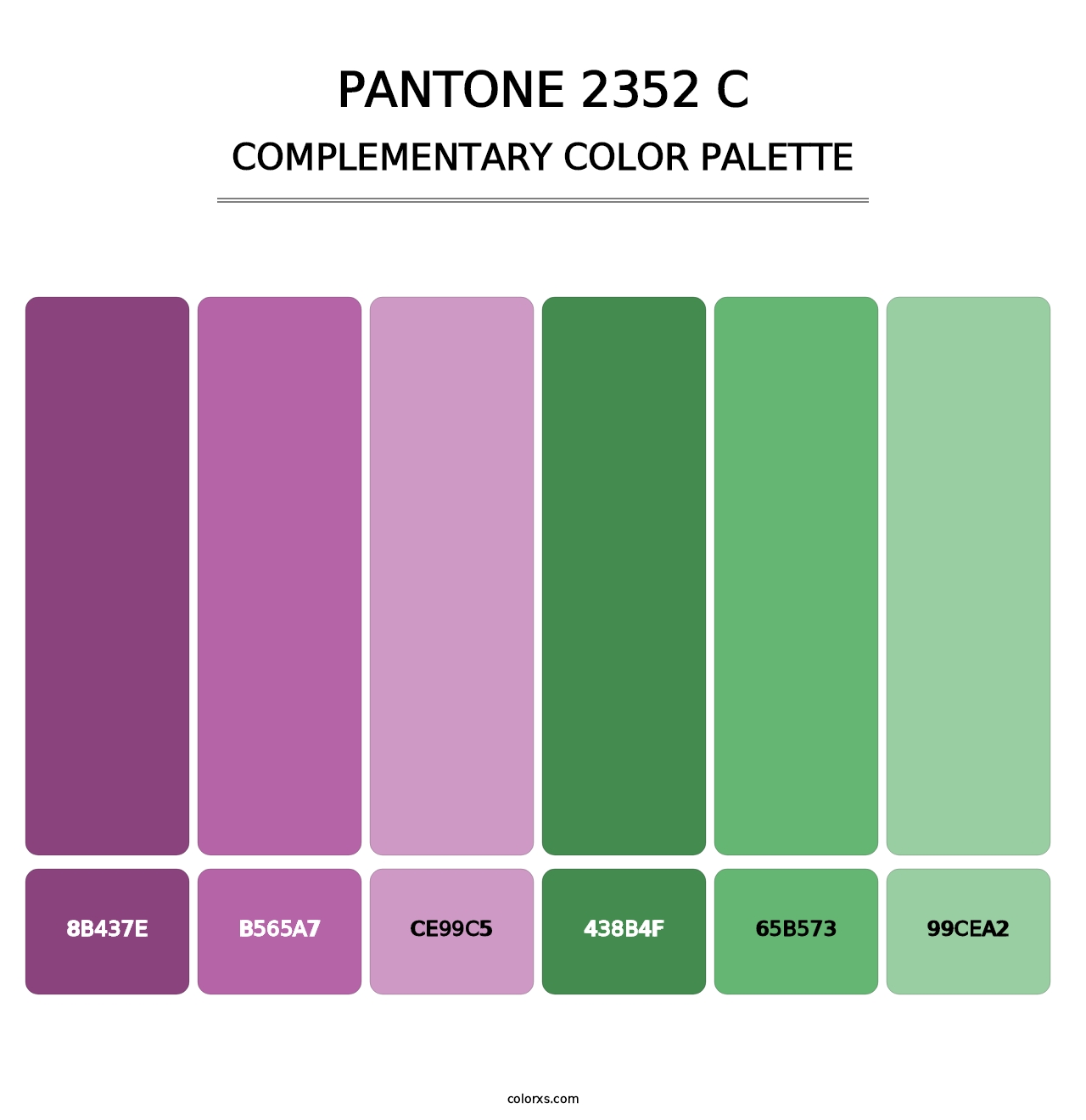 PANTONE 2352 C - Complementary Color Palette