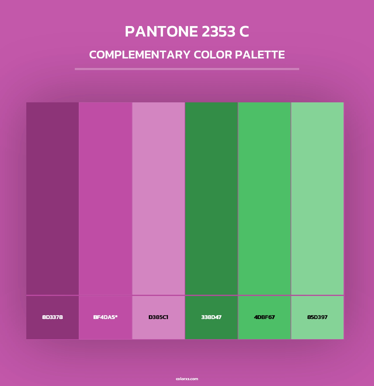 PANTONE 2353 C - Complementary Color Palette