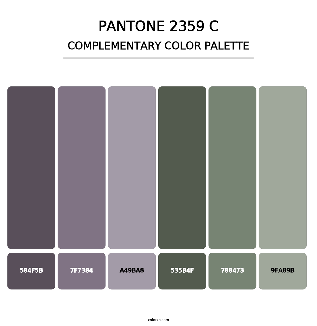 PANTONE 2359 C - Complementary Color Palette