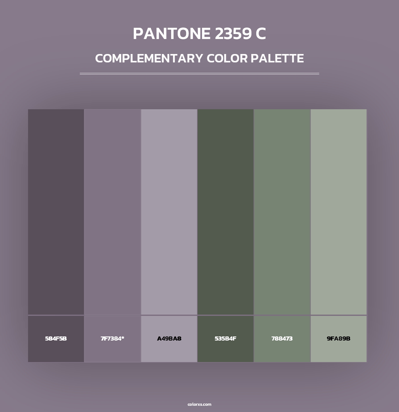 PANTONE 2359 C - Complementary Color Palette
