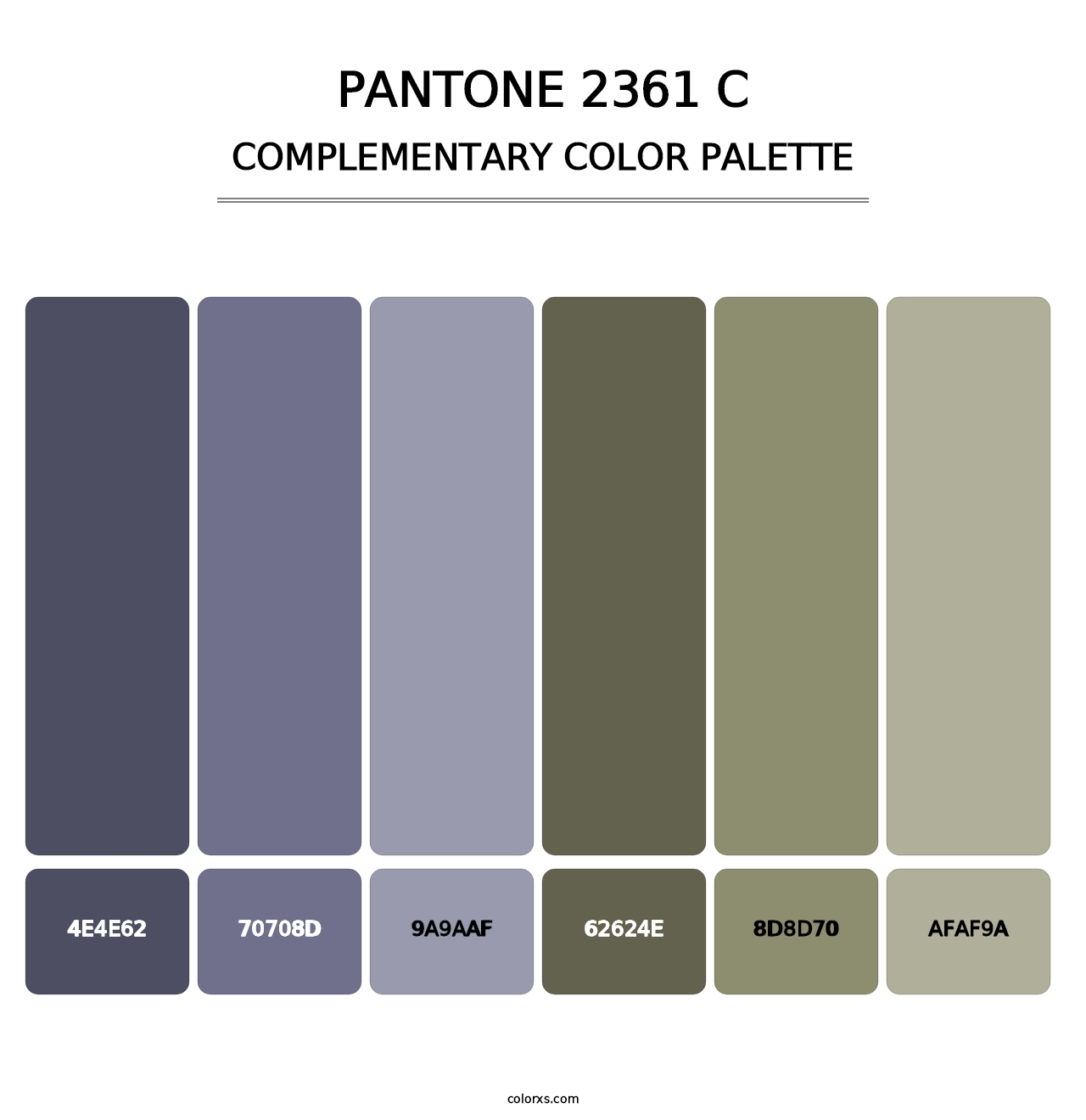 PANTONE 2361 C - Complementary Color Palette