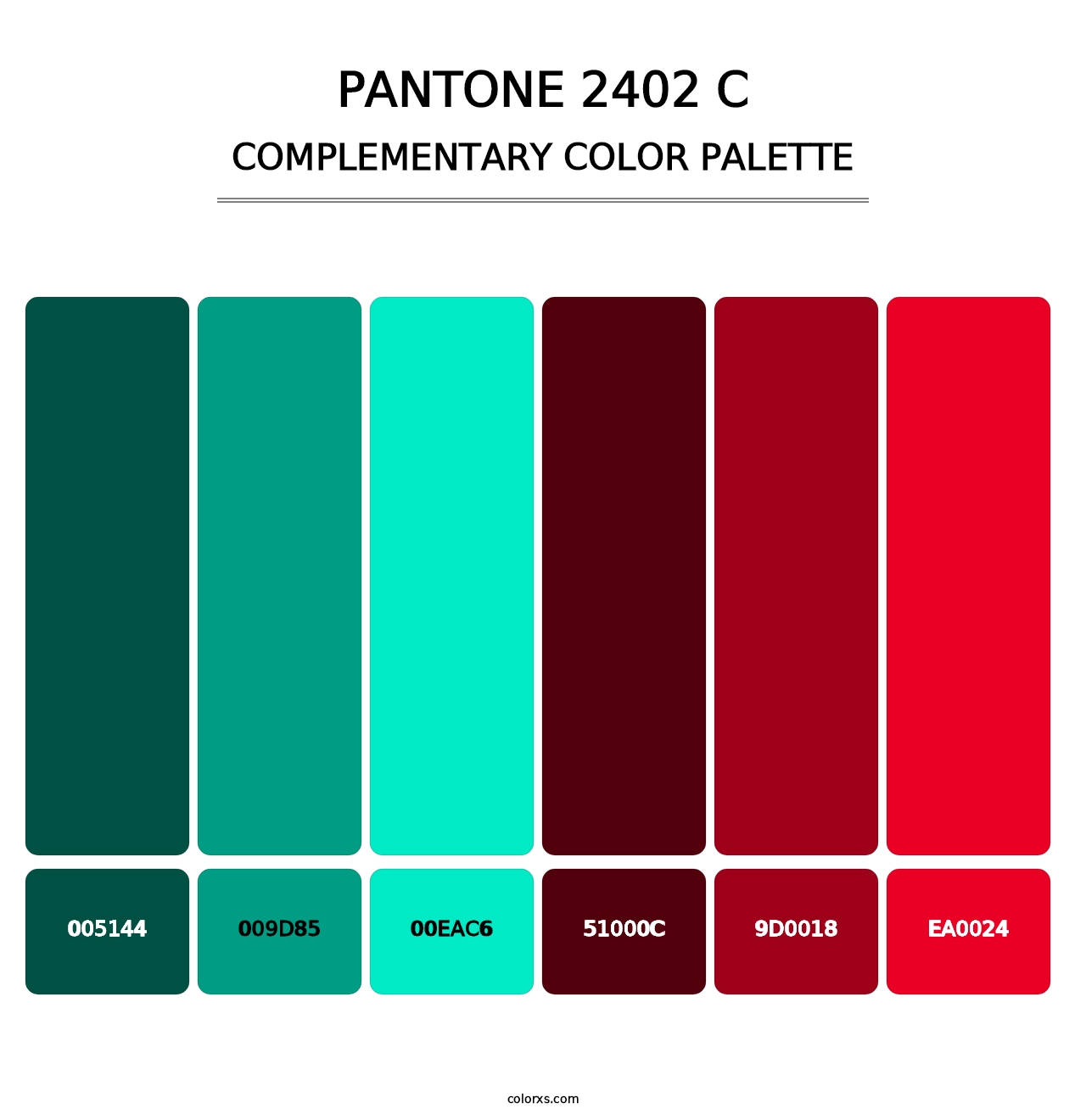 PANTONE 2402 C - Complementary Color Palette