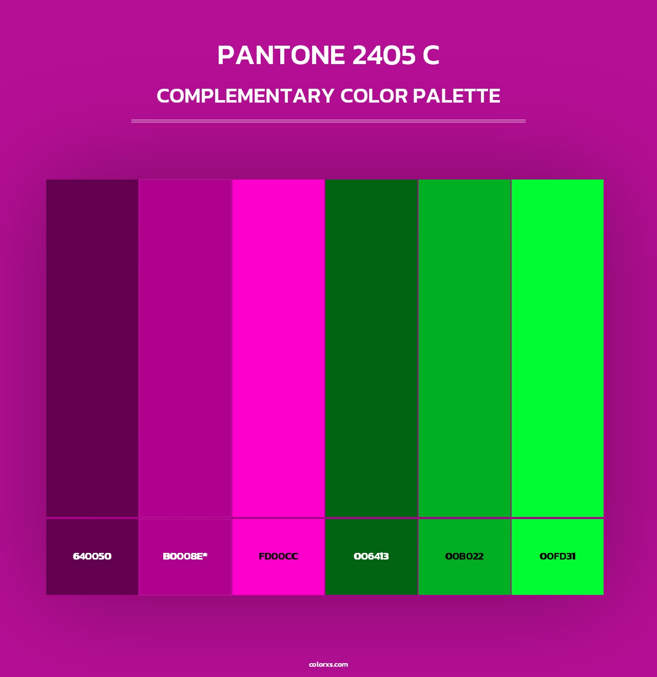 PANTONE 2405 C - Complementary Color Palette