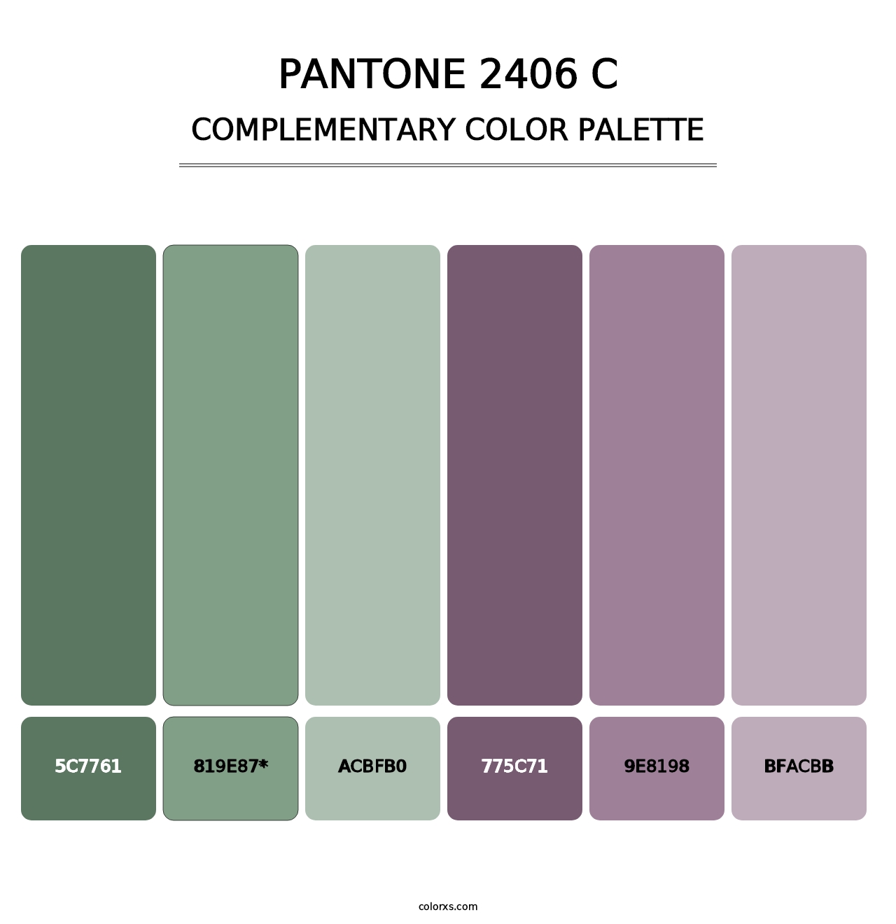 PANTONE 2406 C - Complementary Color Palette