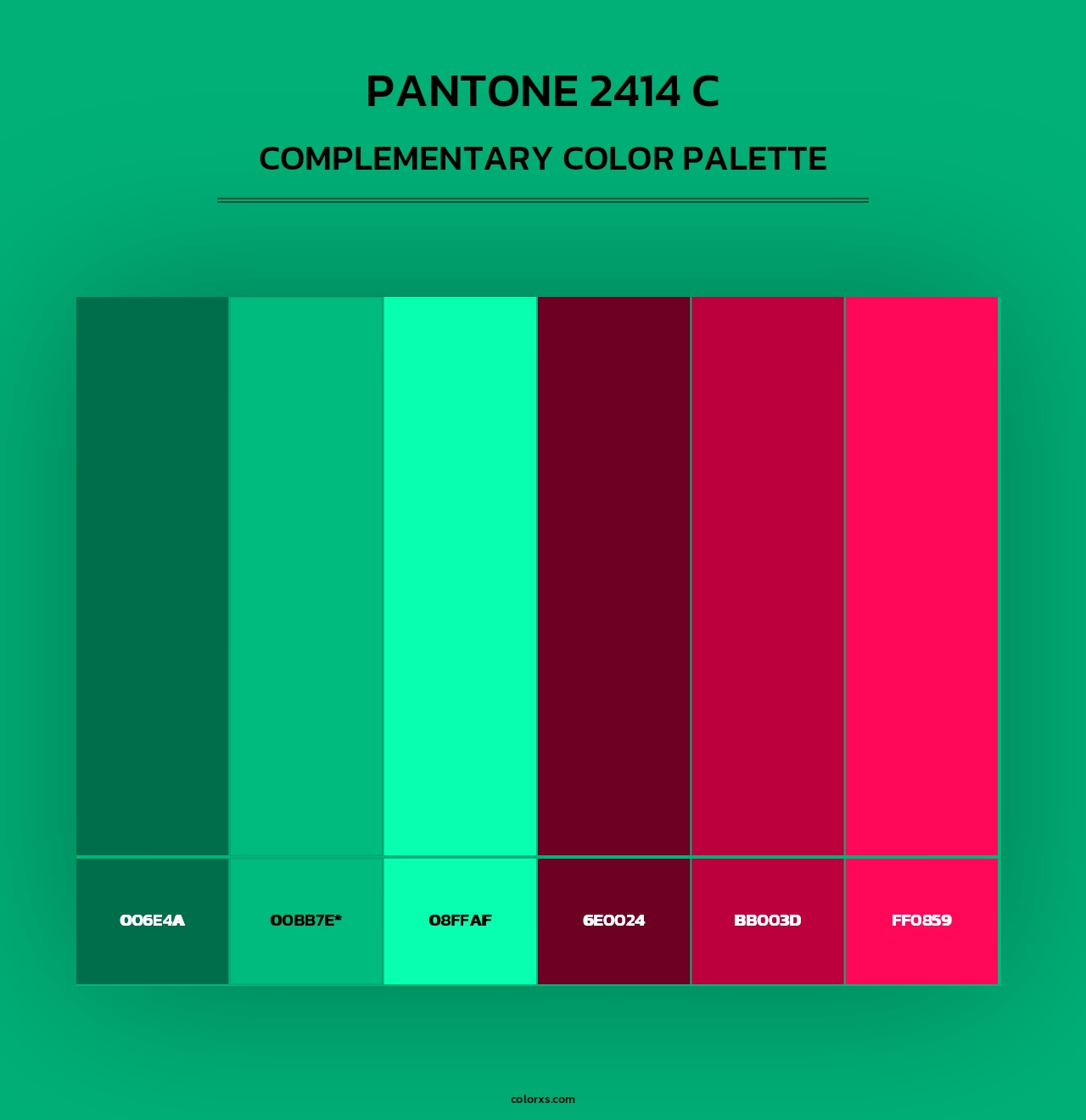 PANTONE 2414 C - Complementary Color Palette