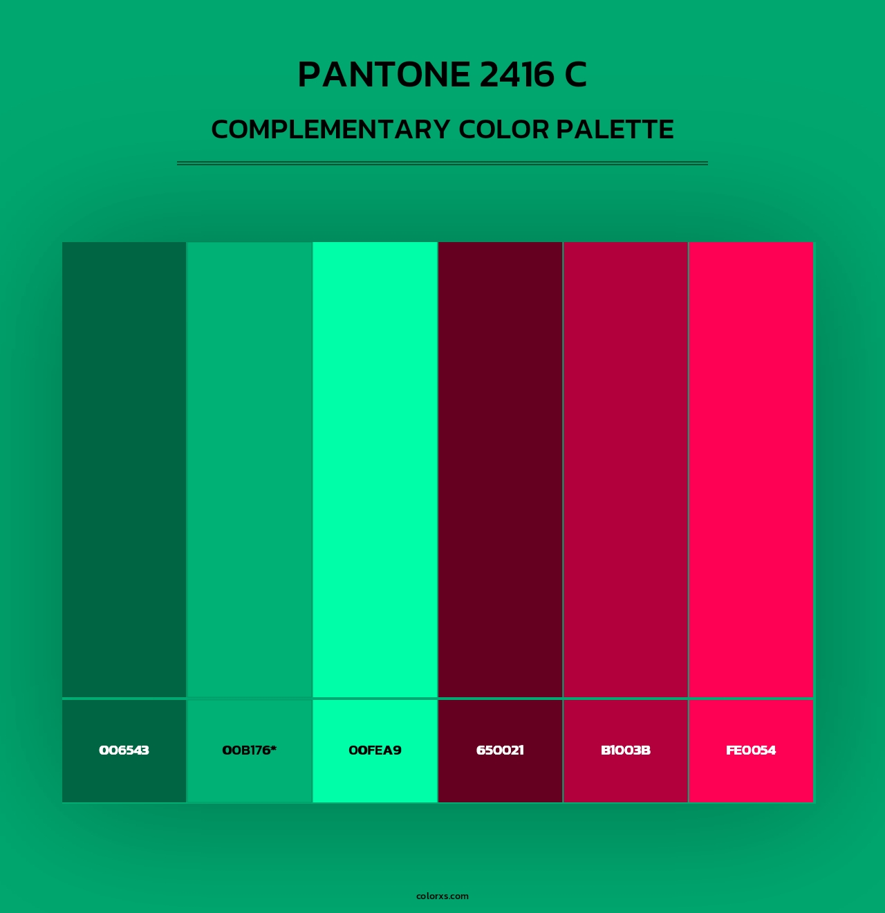 PANTONE 2416 C - Complementary Color Palette