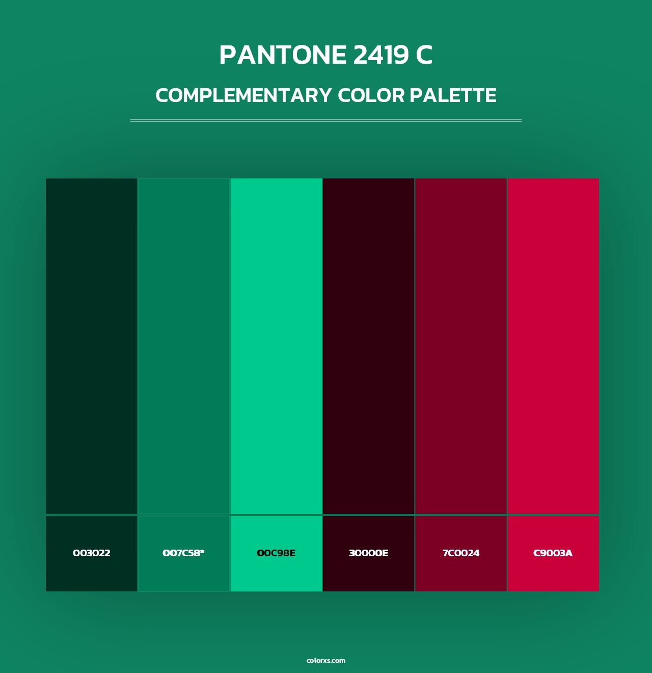 PANTONE 2419 C - Complementary Color Palette