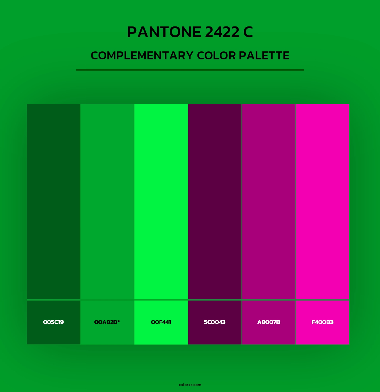 PANTONE 2422 C - Complementary Color Palette