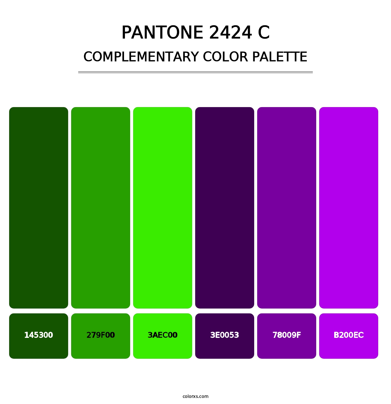 PANTONE 2424 C - Complementary Color Palette
