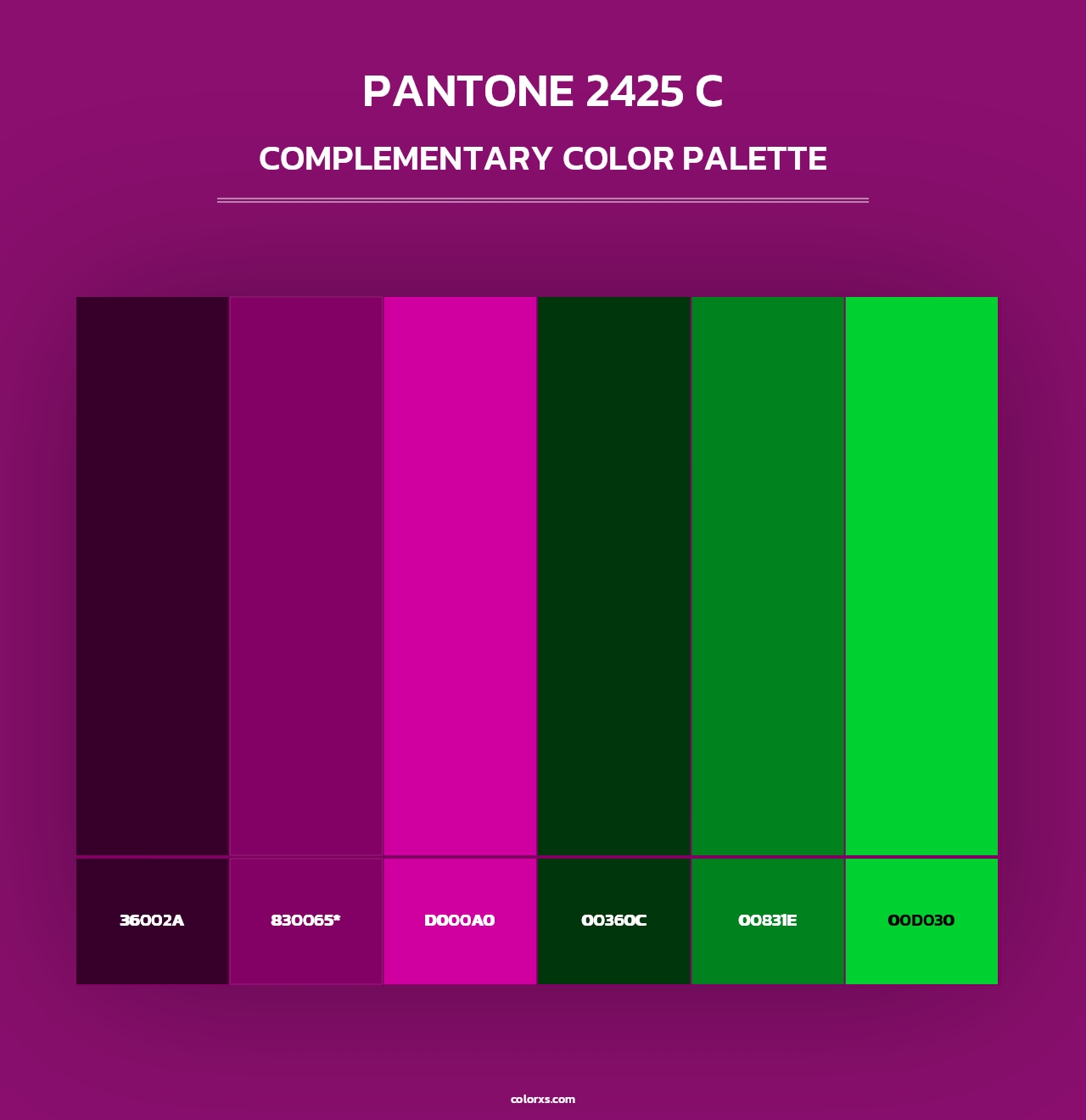 PANTONE 2425 C - Complementary Color Palette