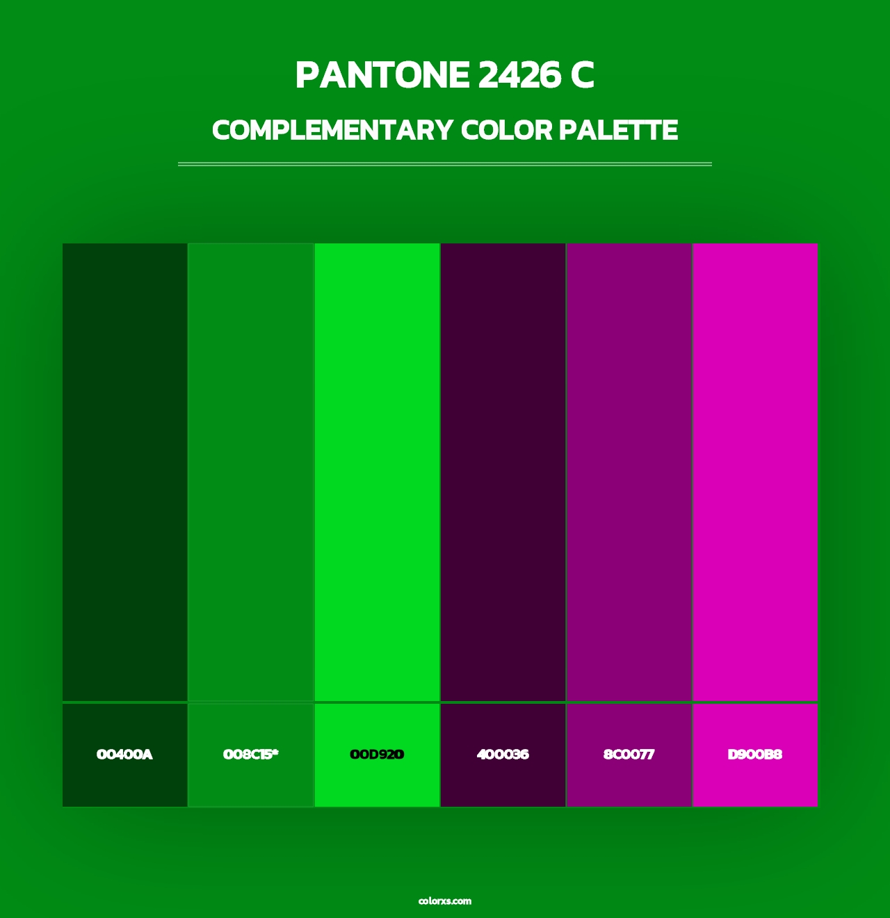 PANTONE 2426 C - Complementary Color Palette