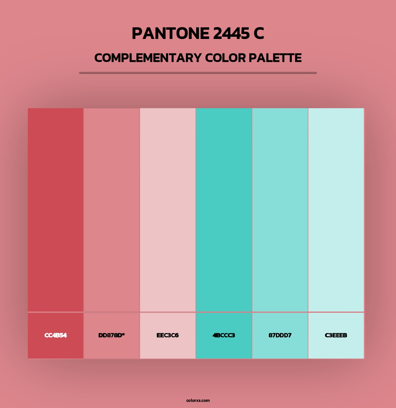 PANTONE 2445 C - Complementary Color Palette