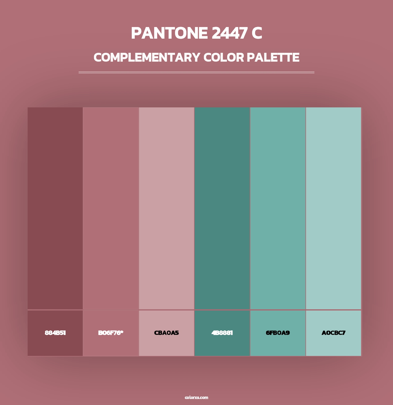 PANTONE 2447 C - Complementary Color Palette