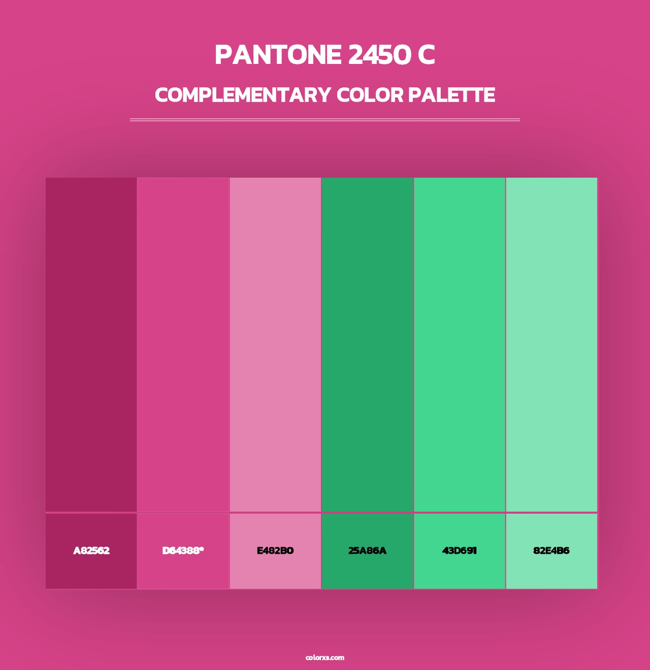 PANTONE 2450 C - Complementary Color Palette