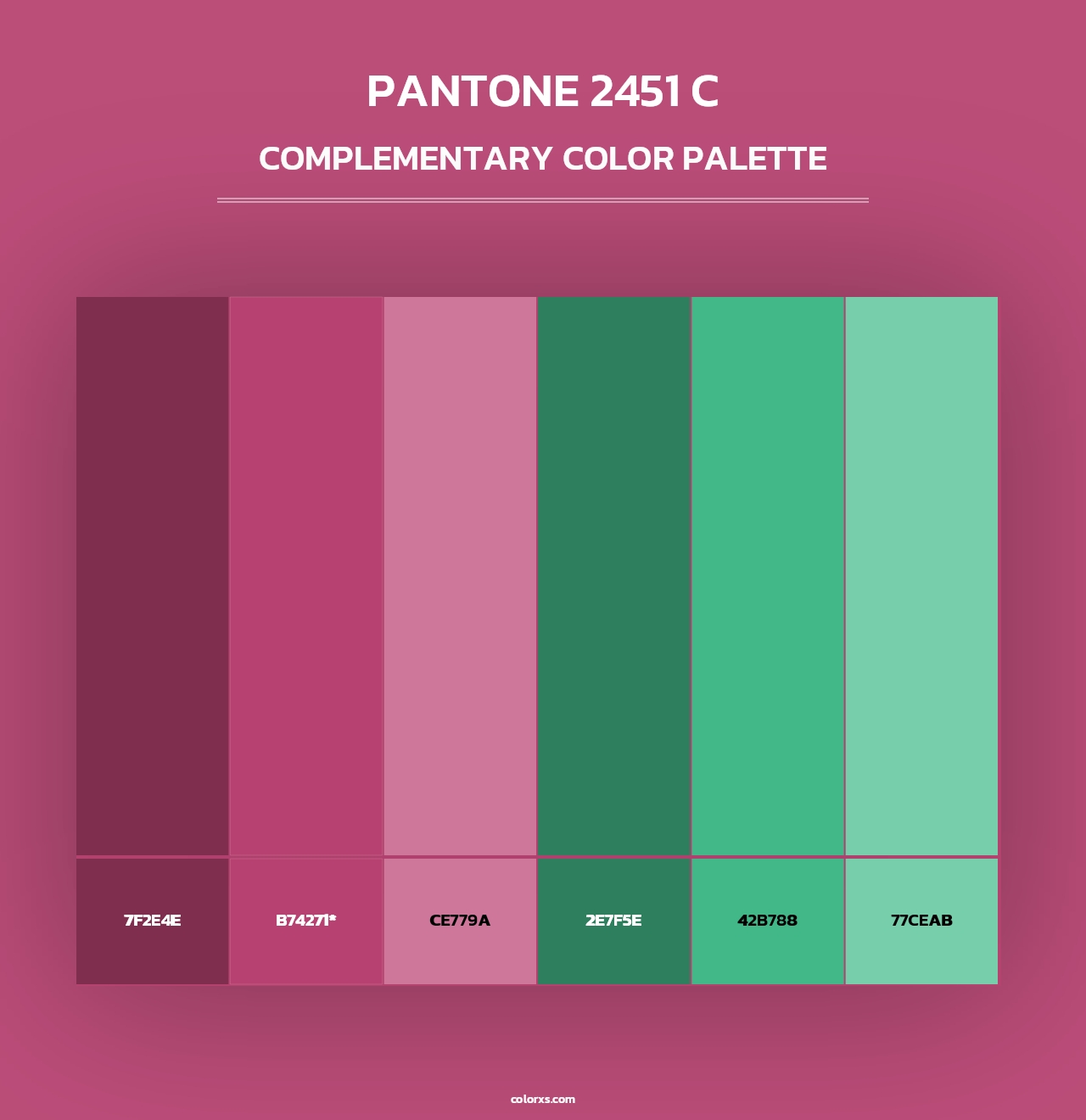 PANTONE 2451 C - Complementary Color Palette