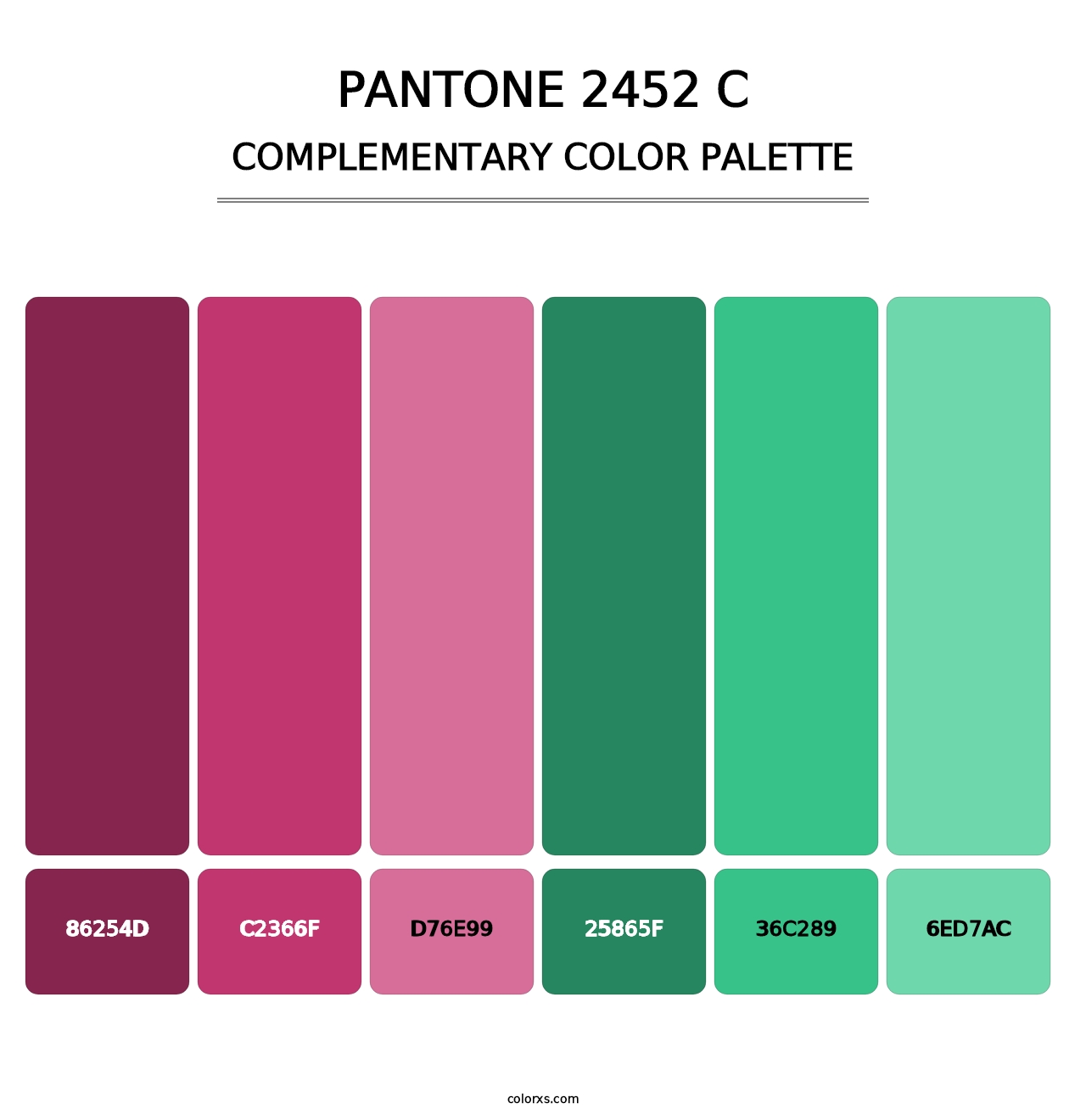 PANTONE 2452 C - Complementary Color Palette