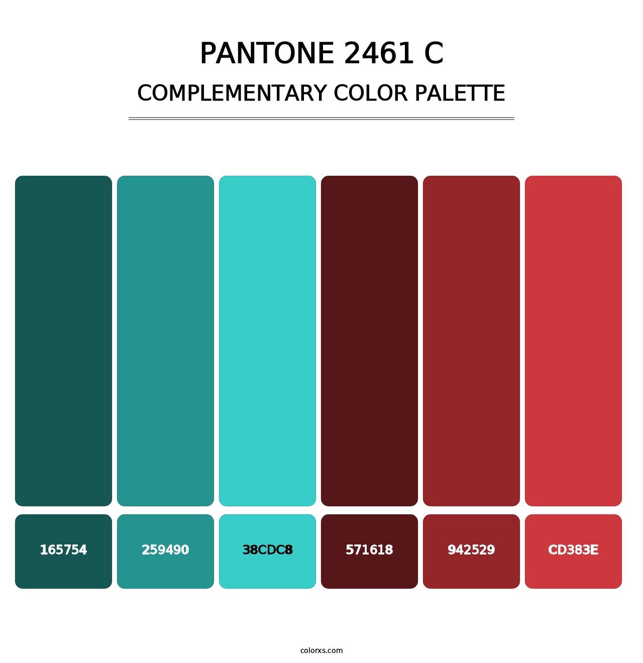 PANTONE 2461 C - Complementary Color Palette