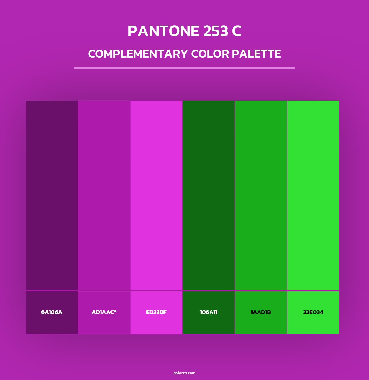 PANTONE 253 C - Complementary Color Palette