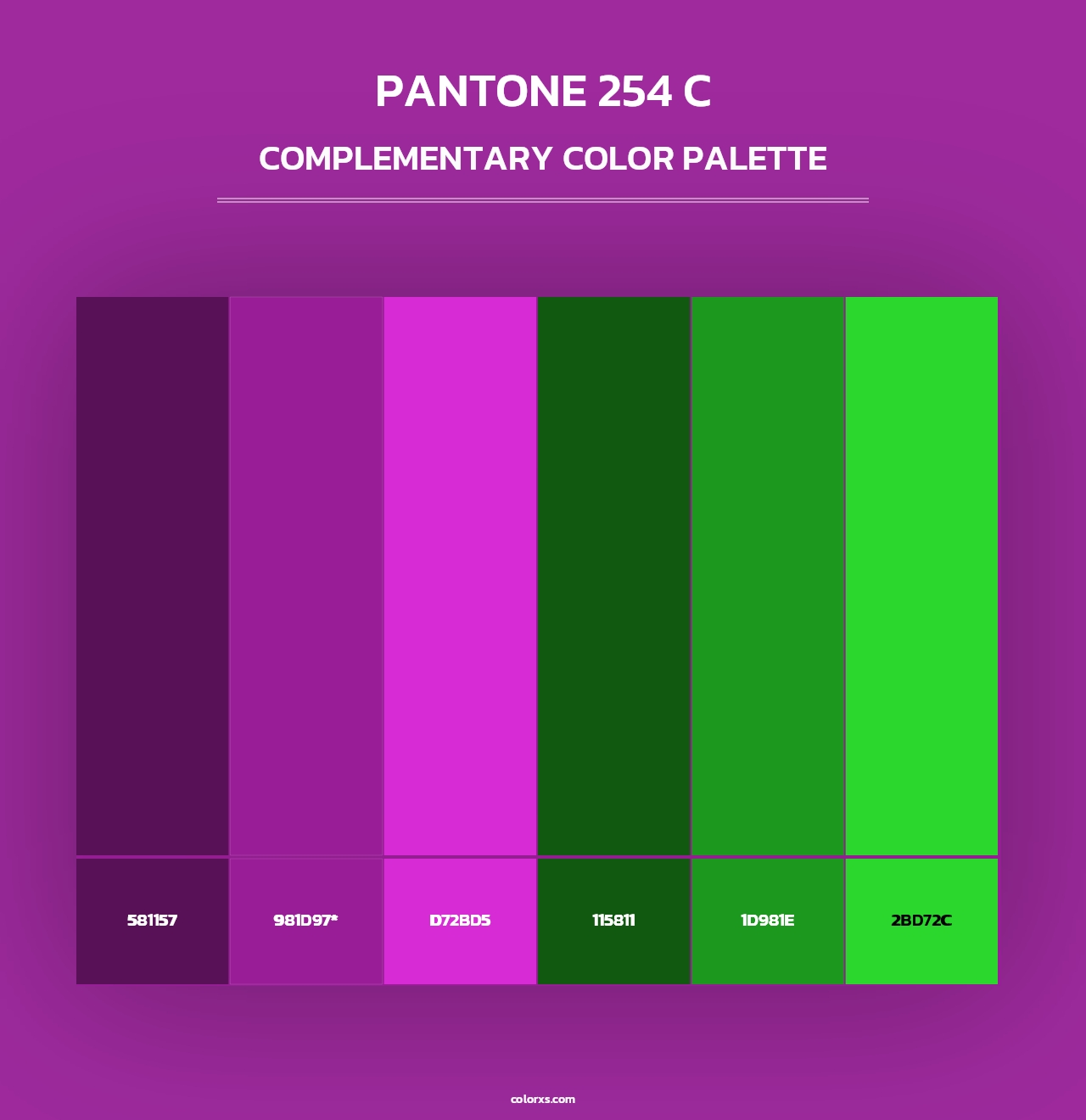 PANTONE 254 C - Complementary Color Palette
