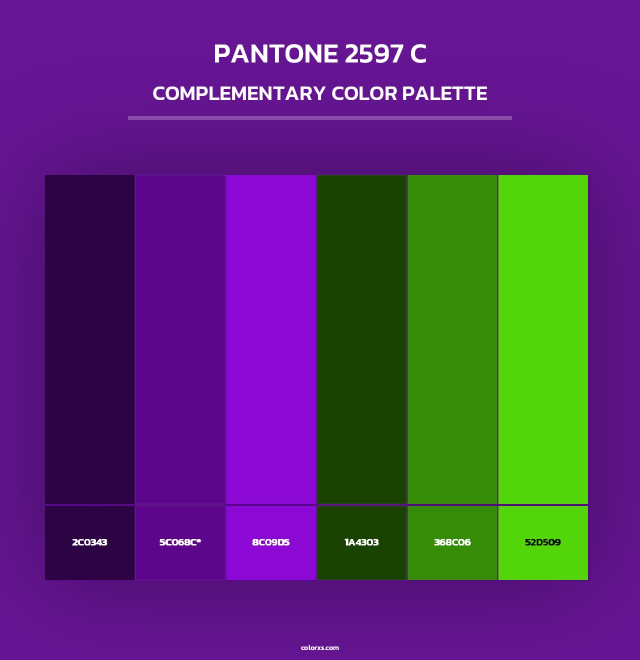 PANTONE 2597 C - Complementary Color Palette