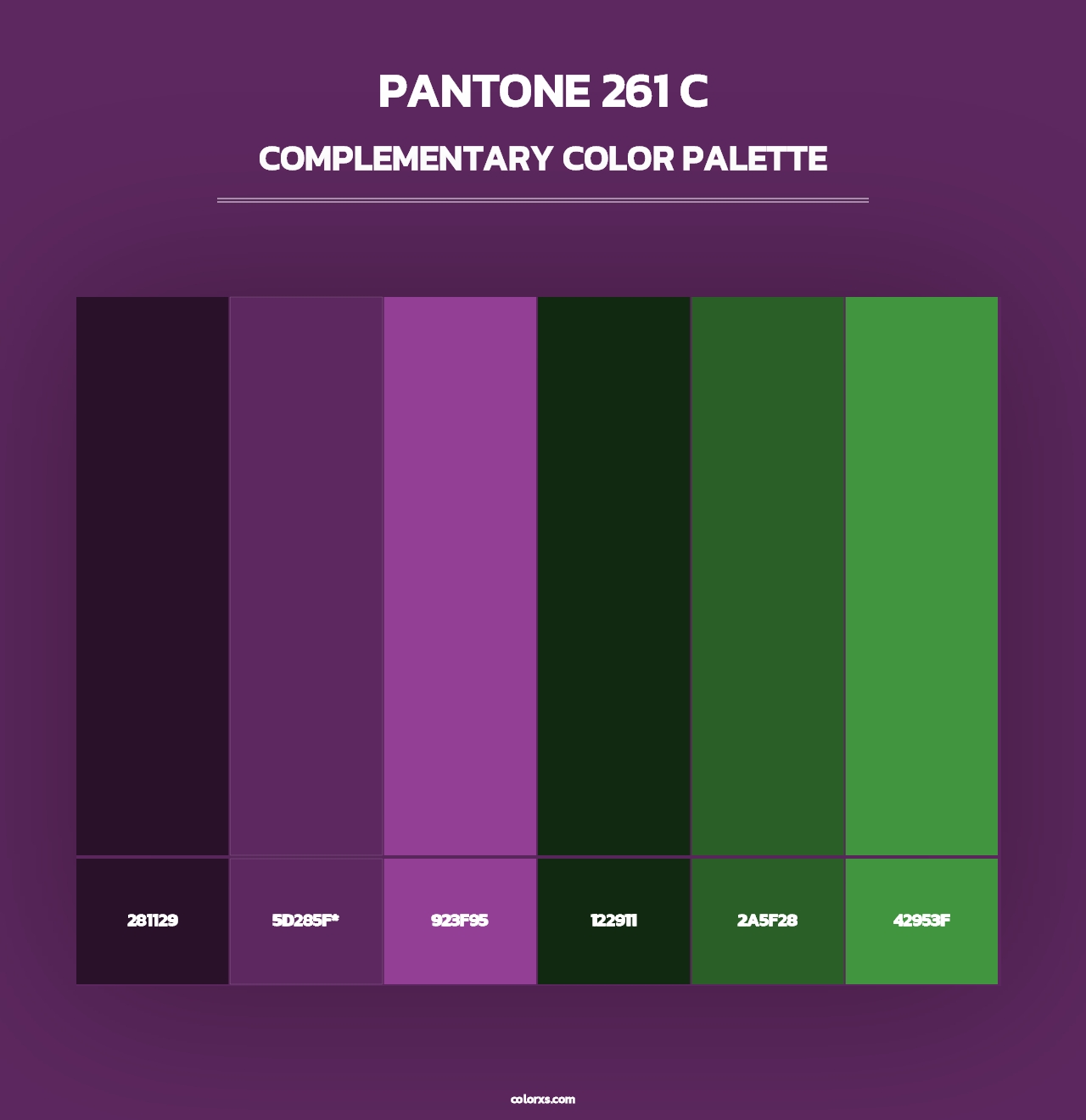 PANTONE 261 C - Complementary Color Palette